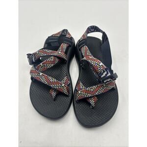 Chaco Sandals Women’s 7 Chaco Red Yellow Aztec Strappy Slip On Hiking Outdoors